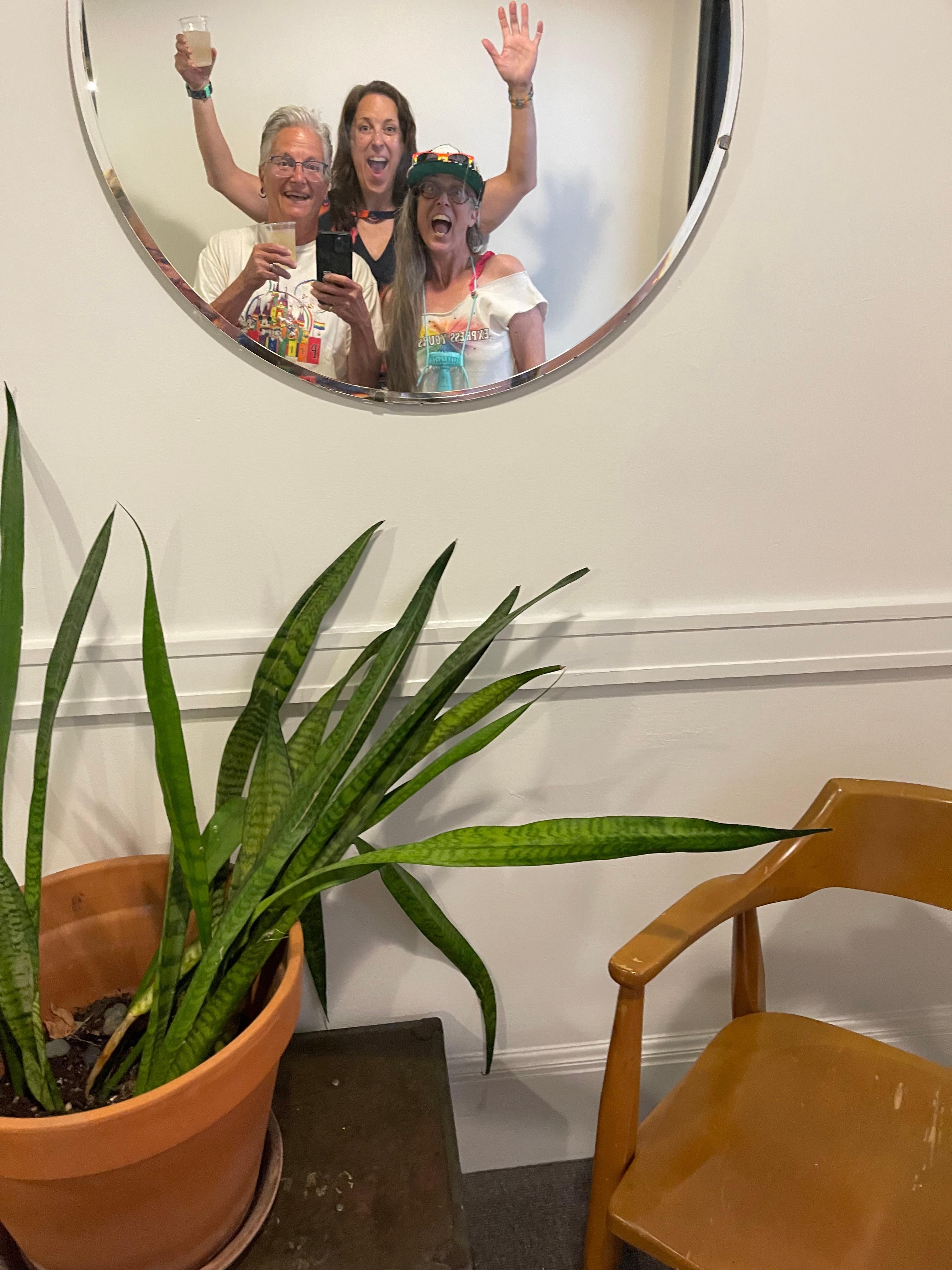 Hallway mirror fun