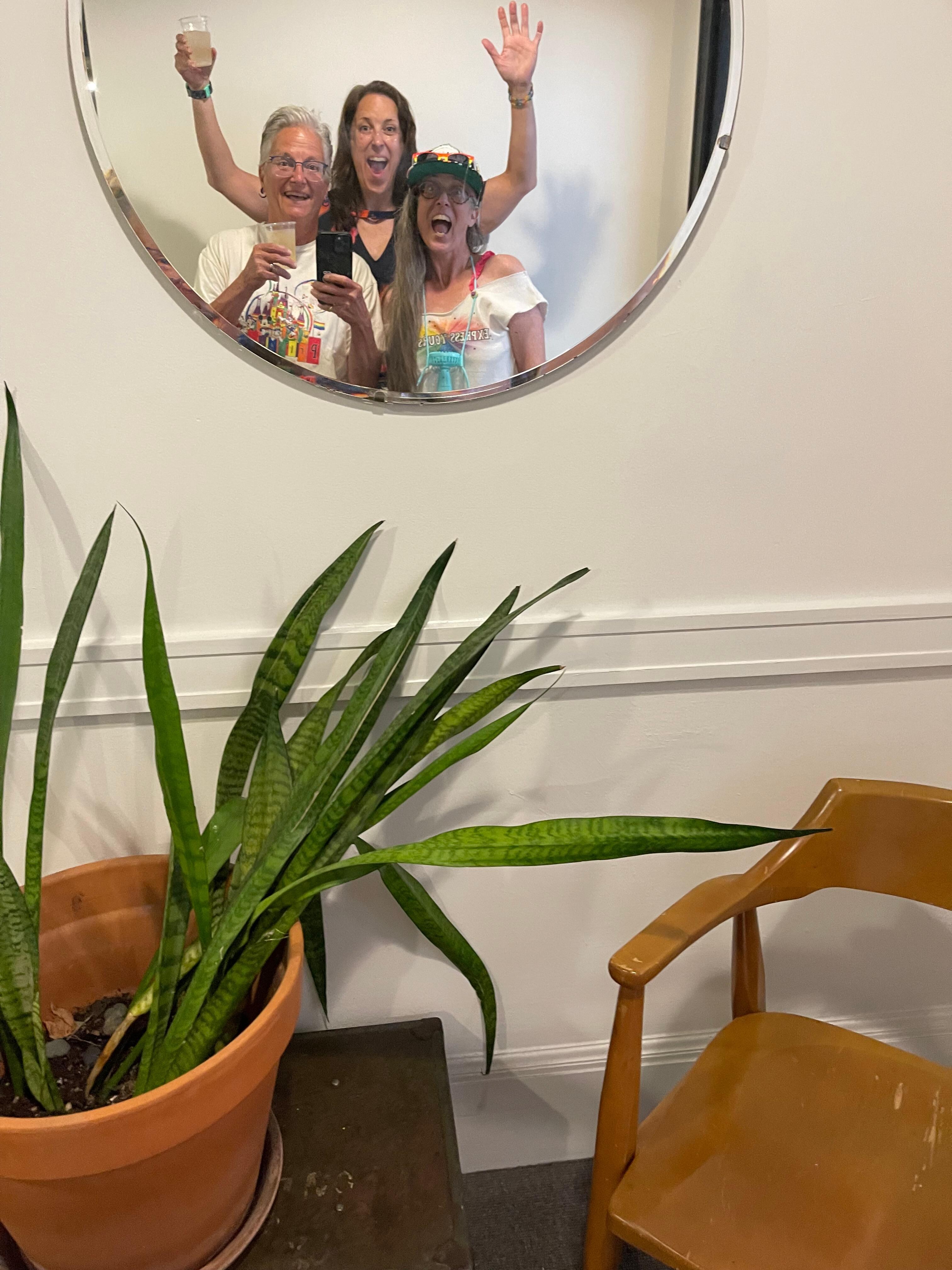 Hallway mirror fun