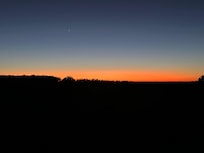Our view from the back porch to sunset.