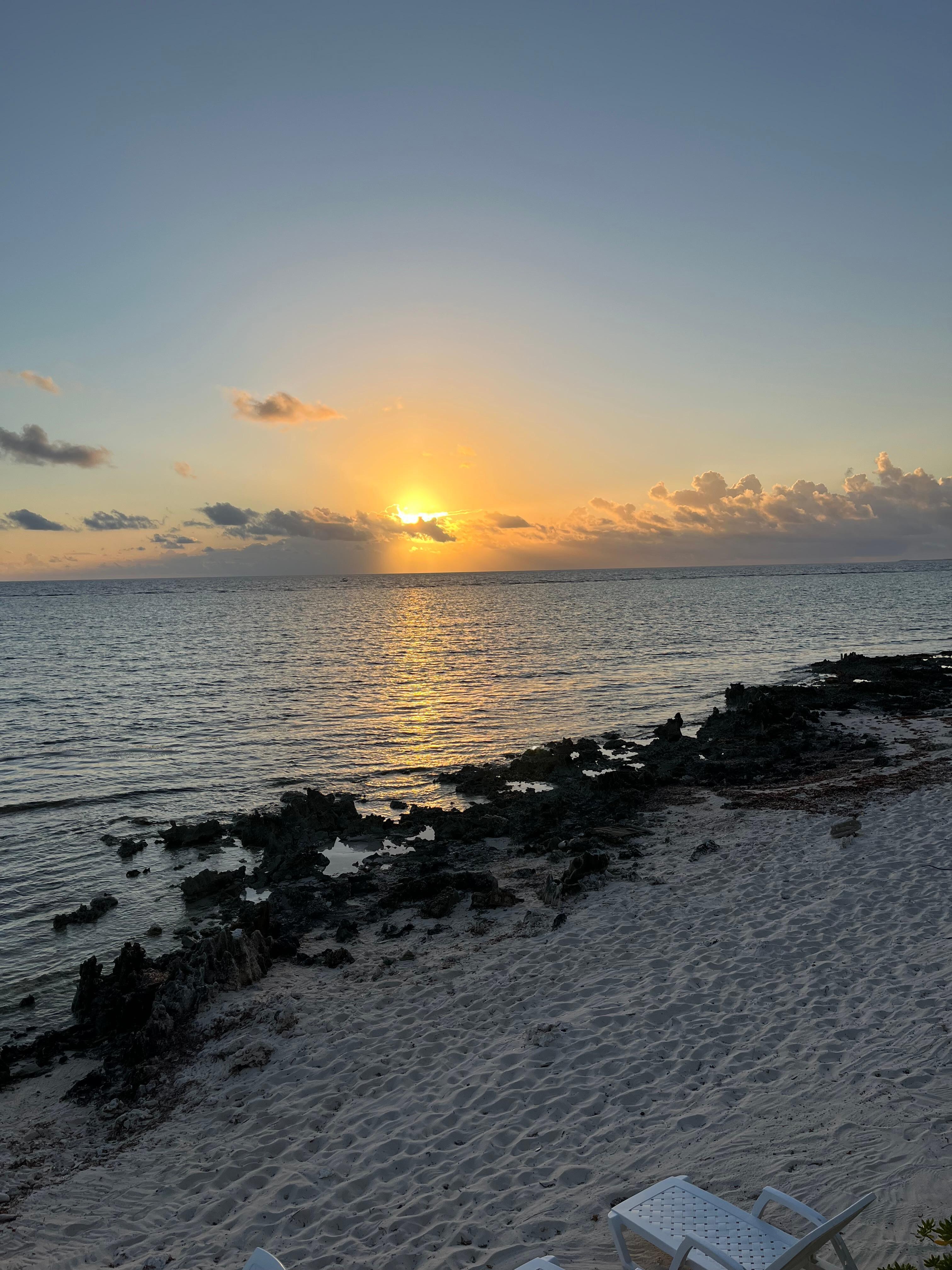 Sunrise view from our bedroom.