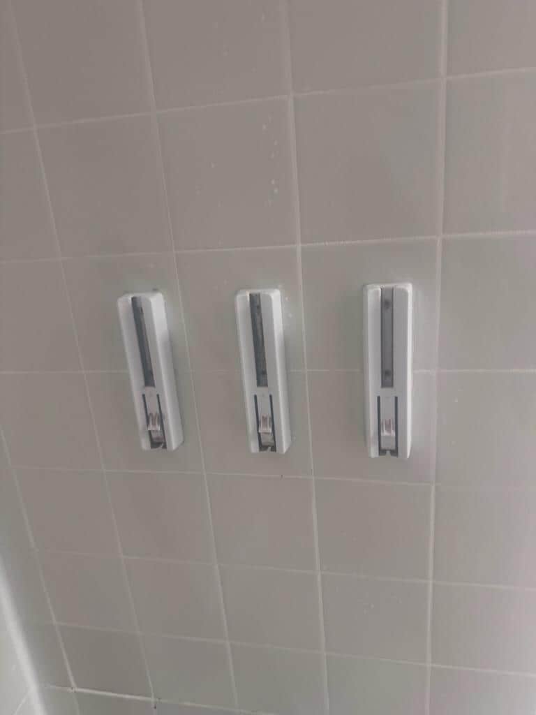 Something broken in the shower.