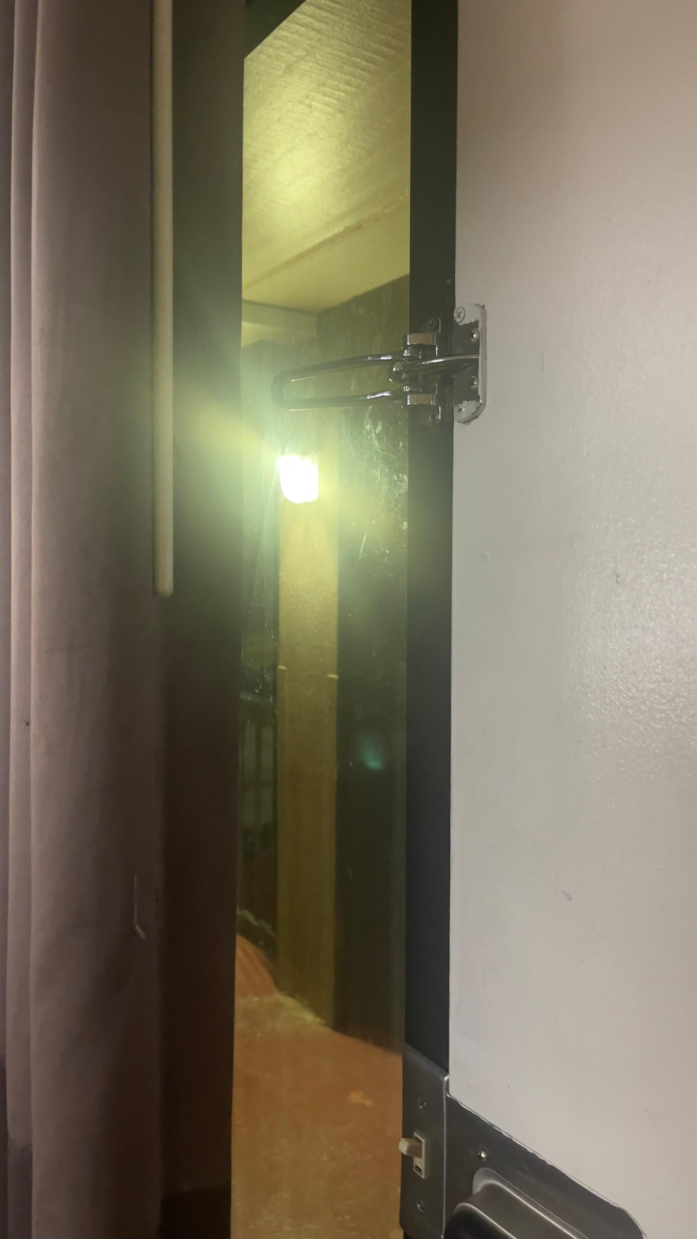 The view from the window to the mirror