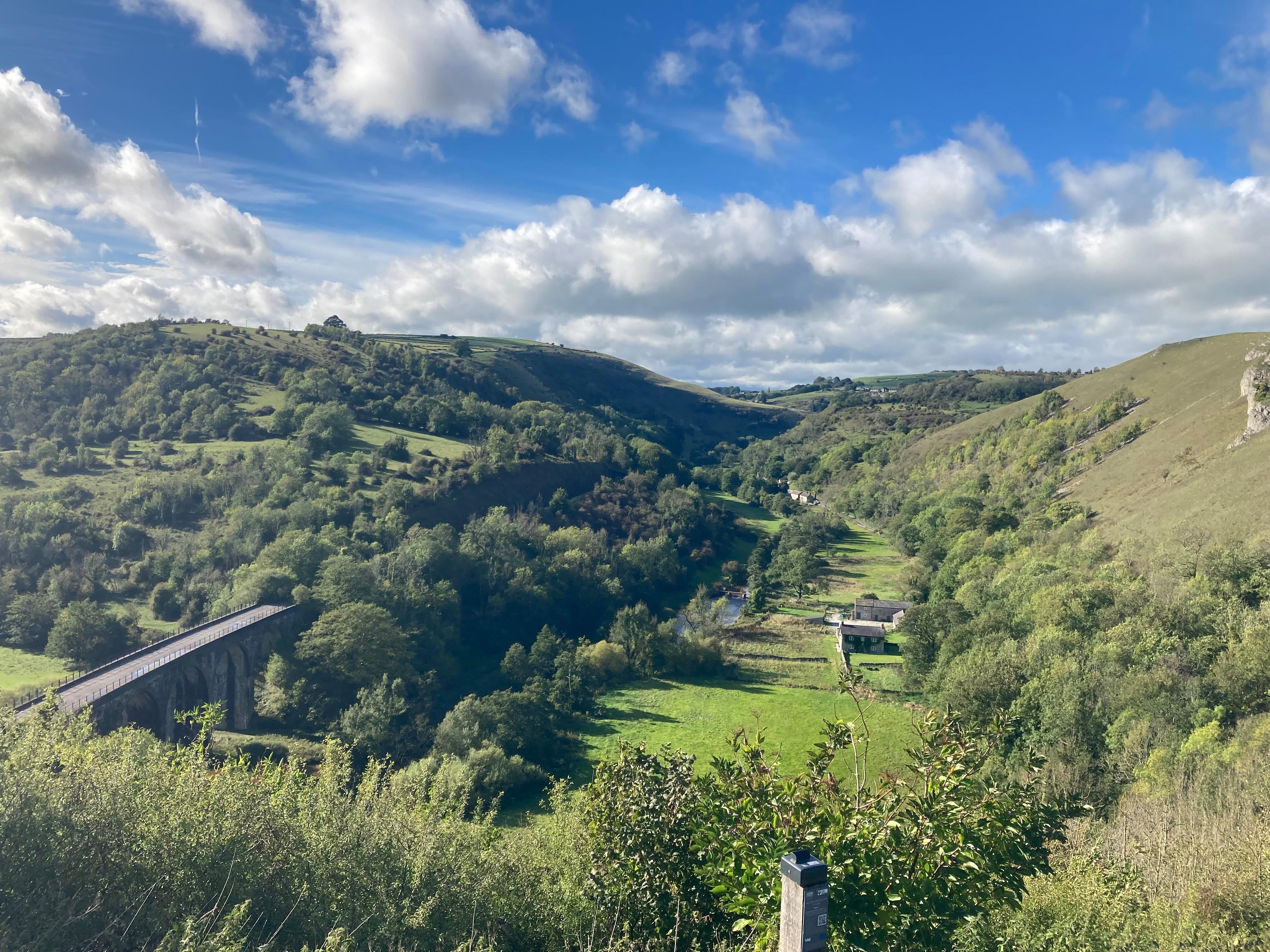 View across Monsal head where both easy & more challenging hiking is in abundance