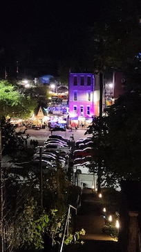 Could hear band playing from patio. Pic taken at the top of stairs leading down to that area