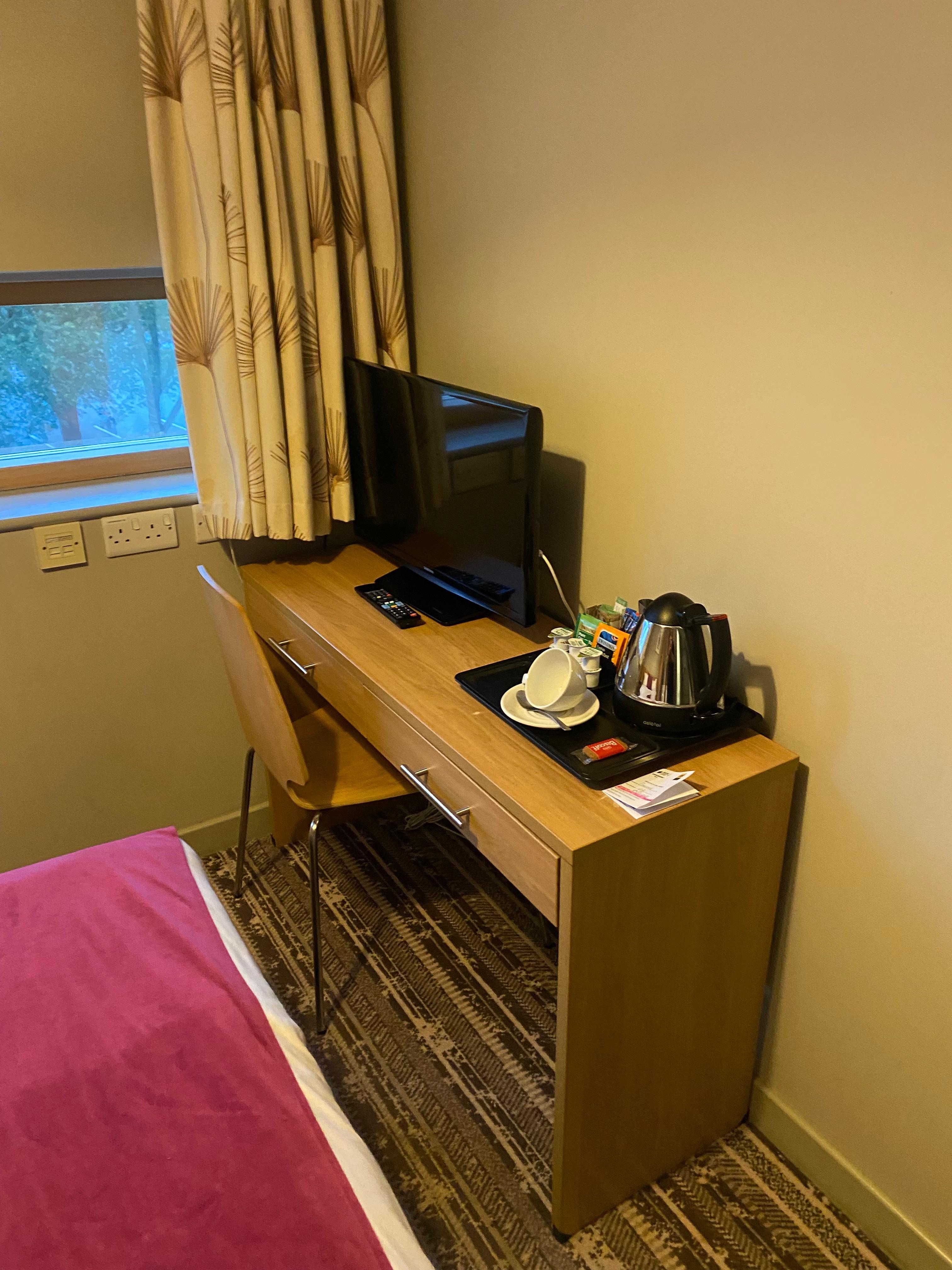 TV and hospitality tray