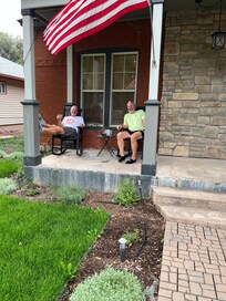 The boys got sit out front like two old fellers