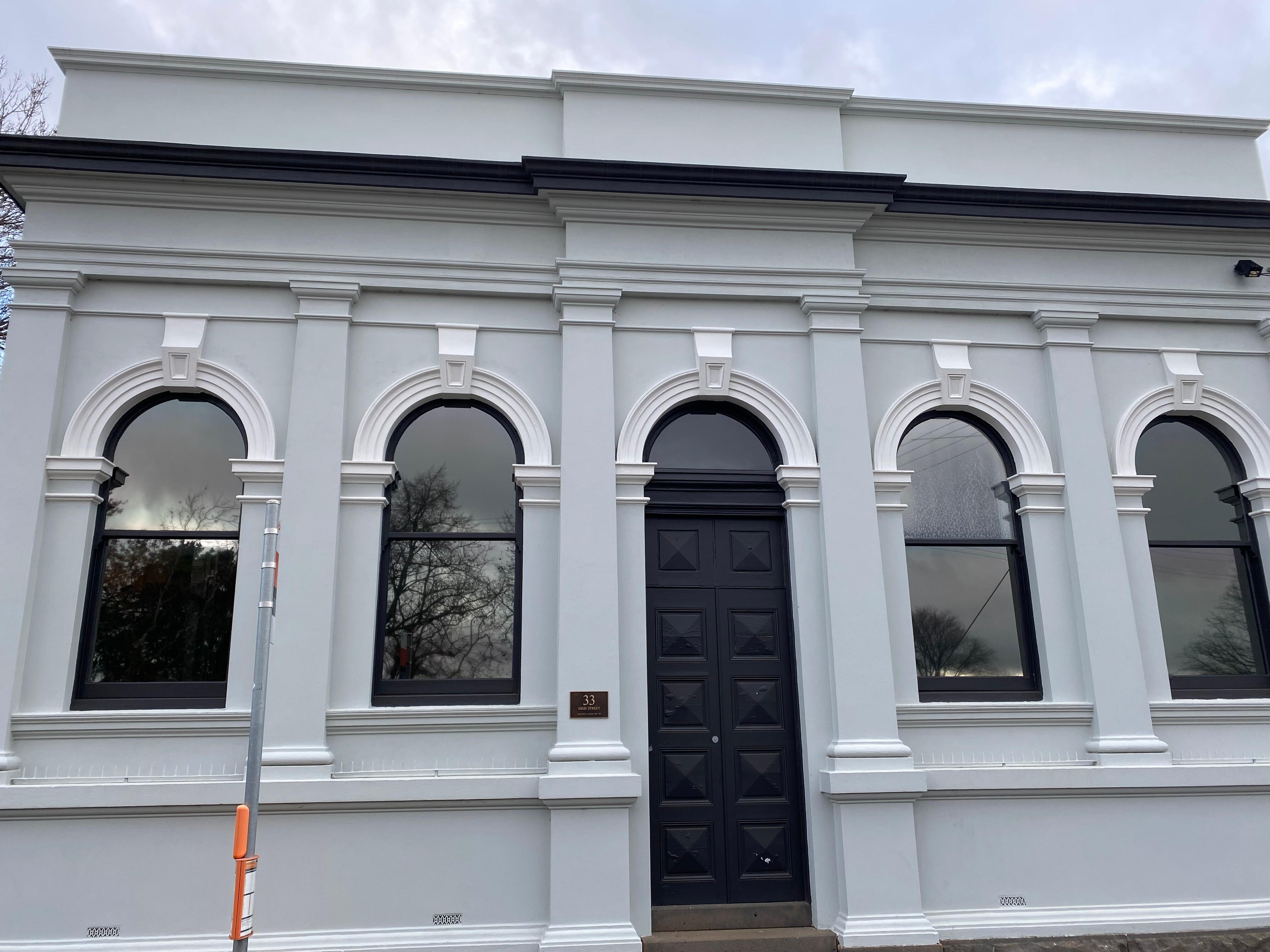 Outside front