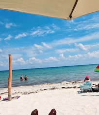 Beach just steps away.