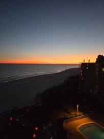 Beautiful sunset view from the balcony.
