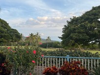 Loved the shrubs that separated the golf course from the house and pool gave us lots of privacy. Not many golfers when we were there, but many happy beautiful goats that would pass by but never stay for long. Very quite and enjoyable.