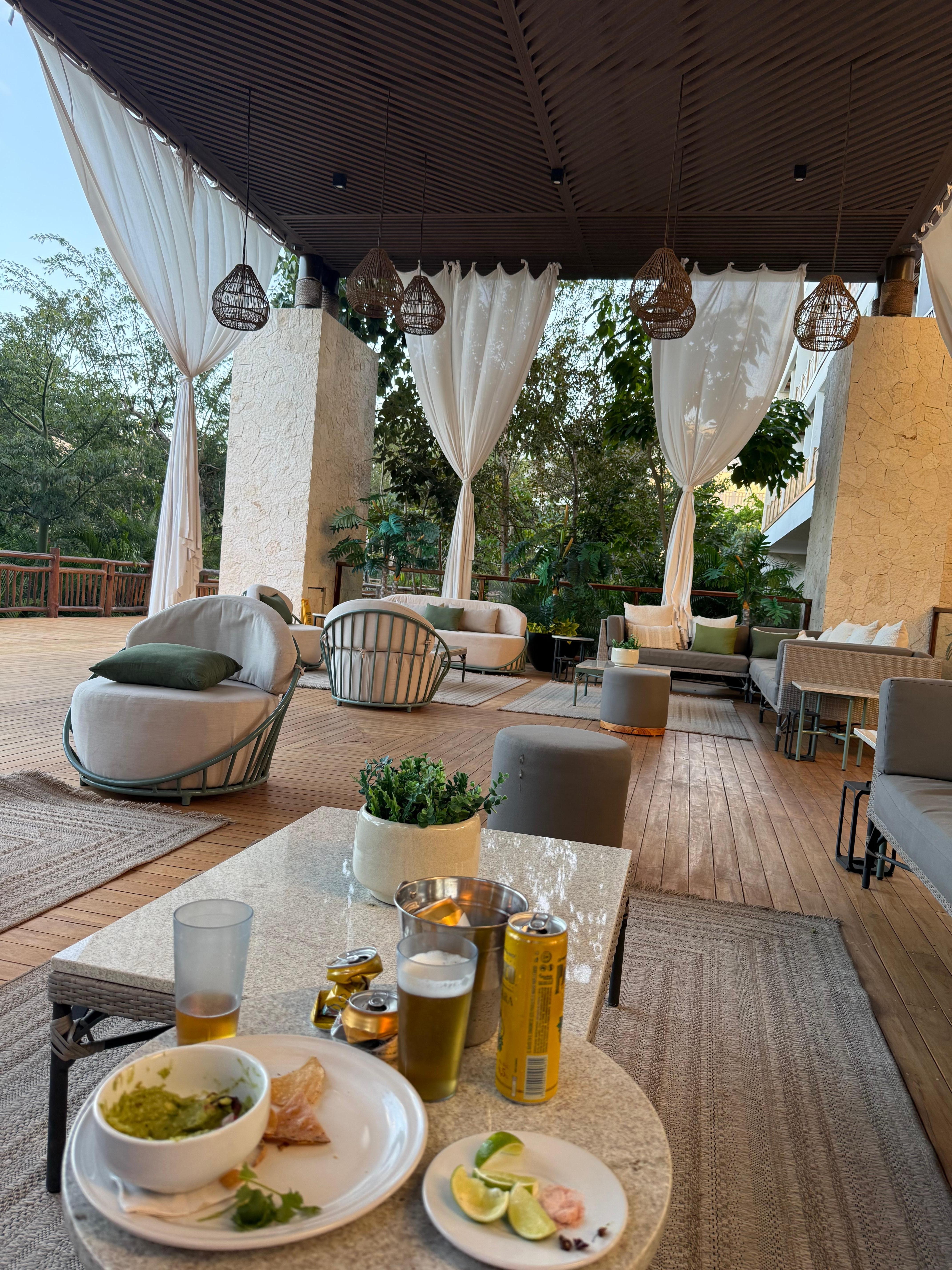 Beautiful sitting patio area.