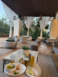 Beautiful sitting patio area.