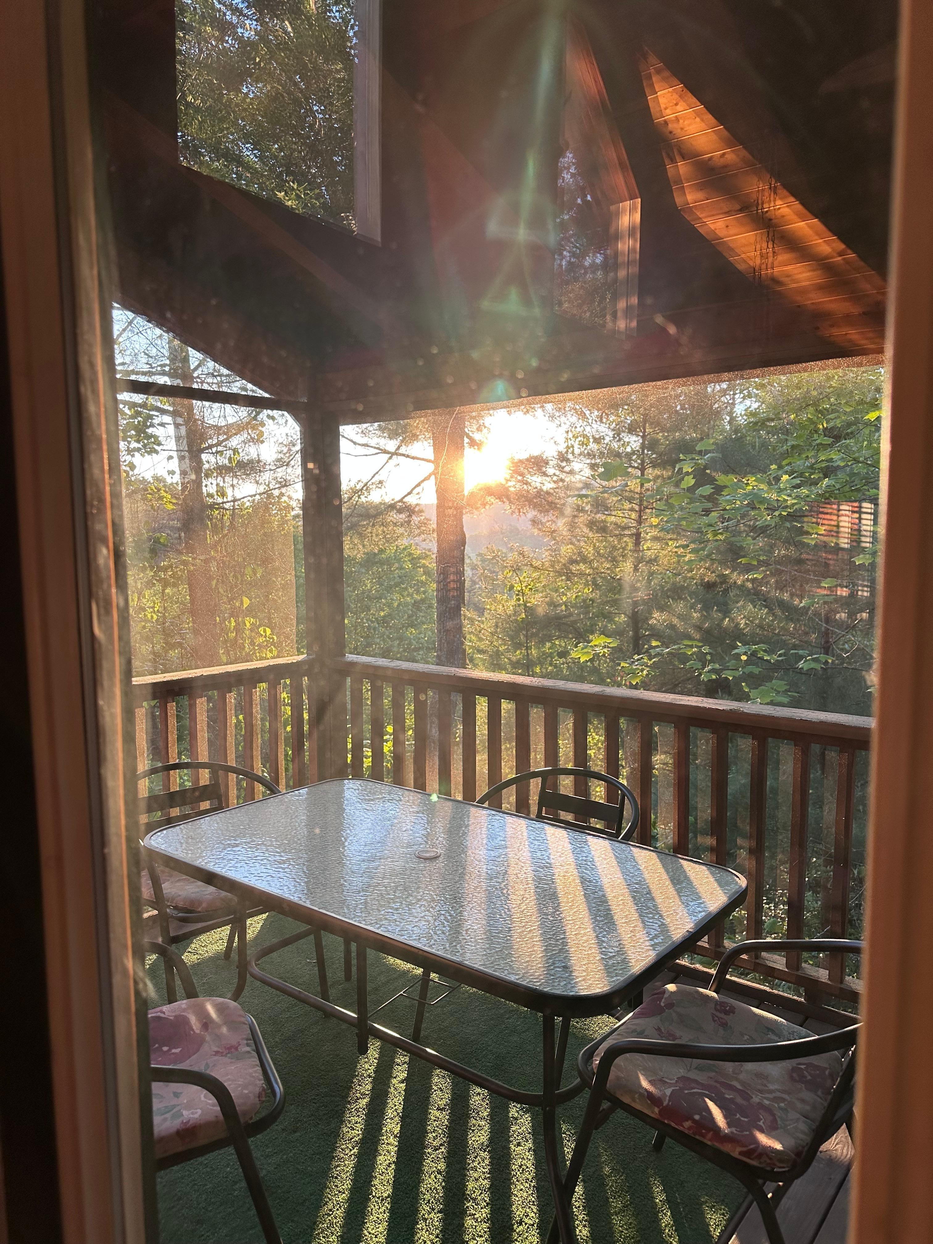 Sunrise from the main level porch!