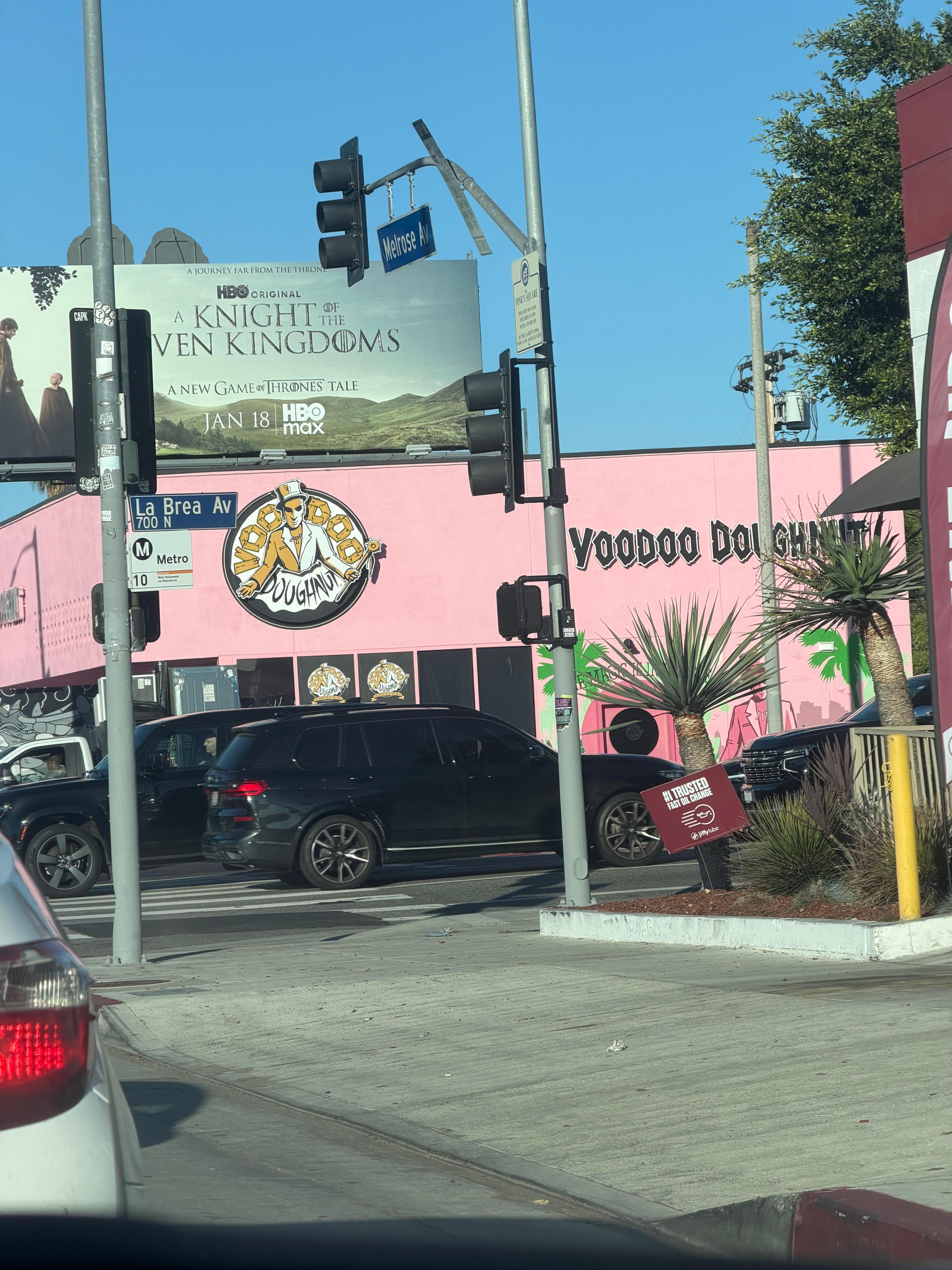 Voodoo donuts. 15 min walk 