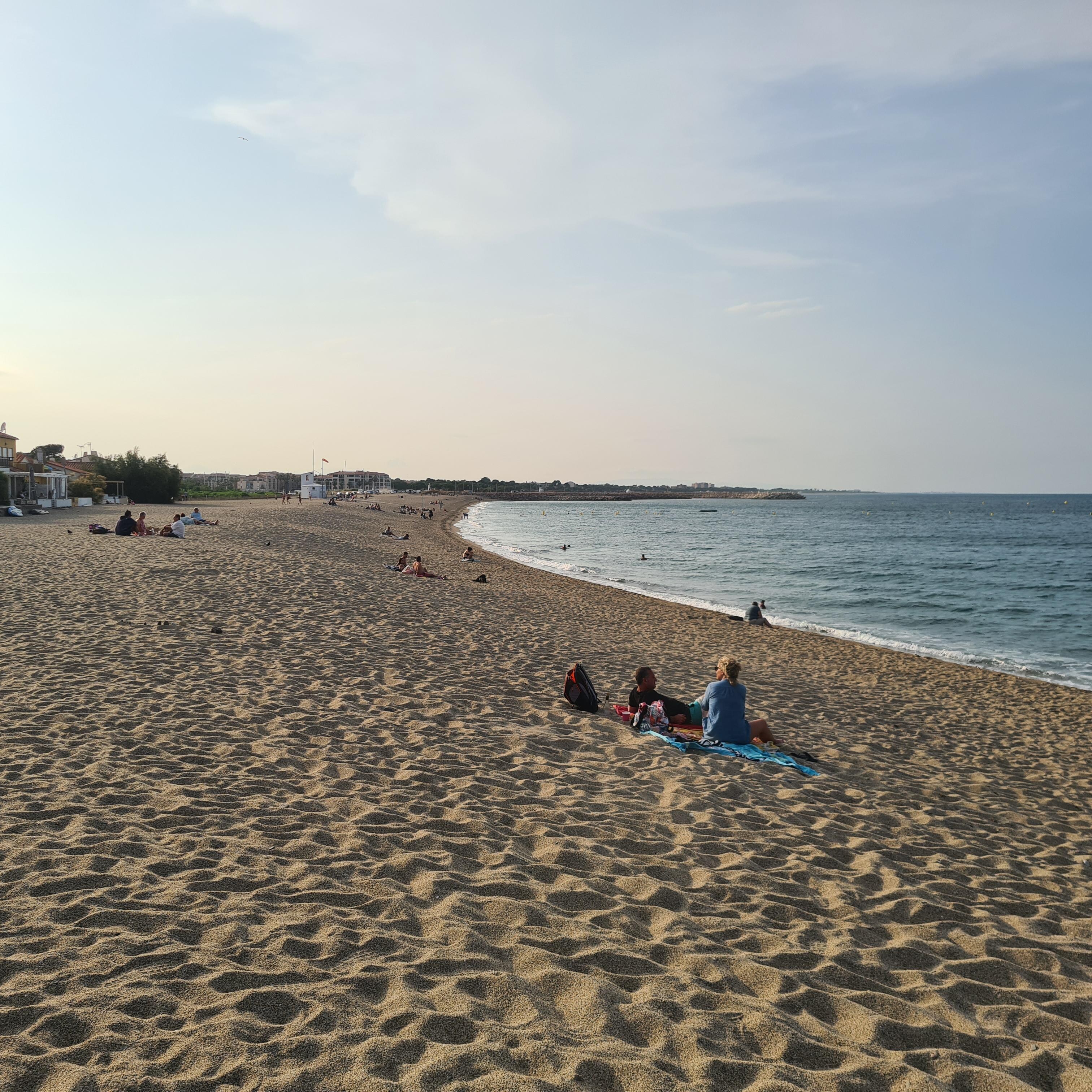 Plage du Racou en fin d'après-midi