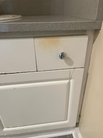 stained cabinets