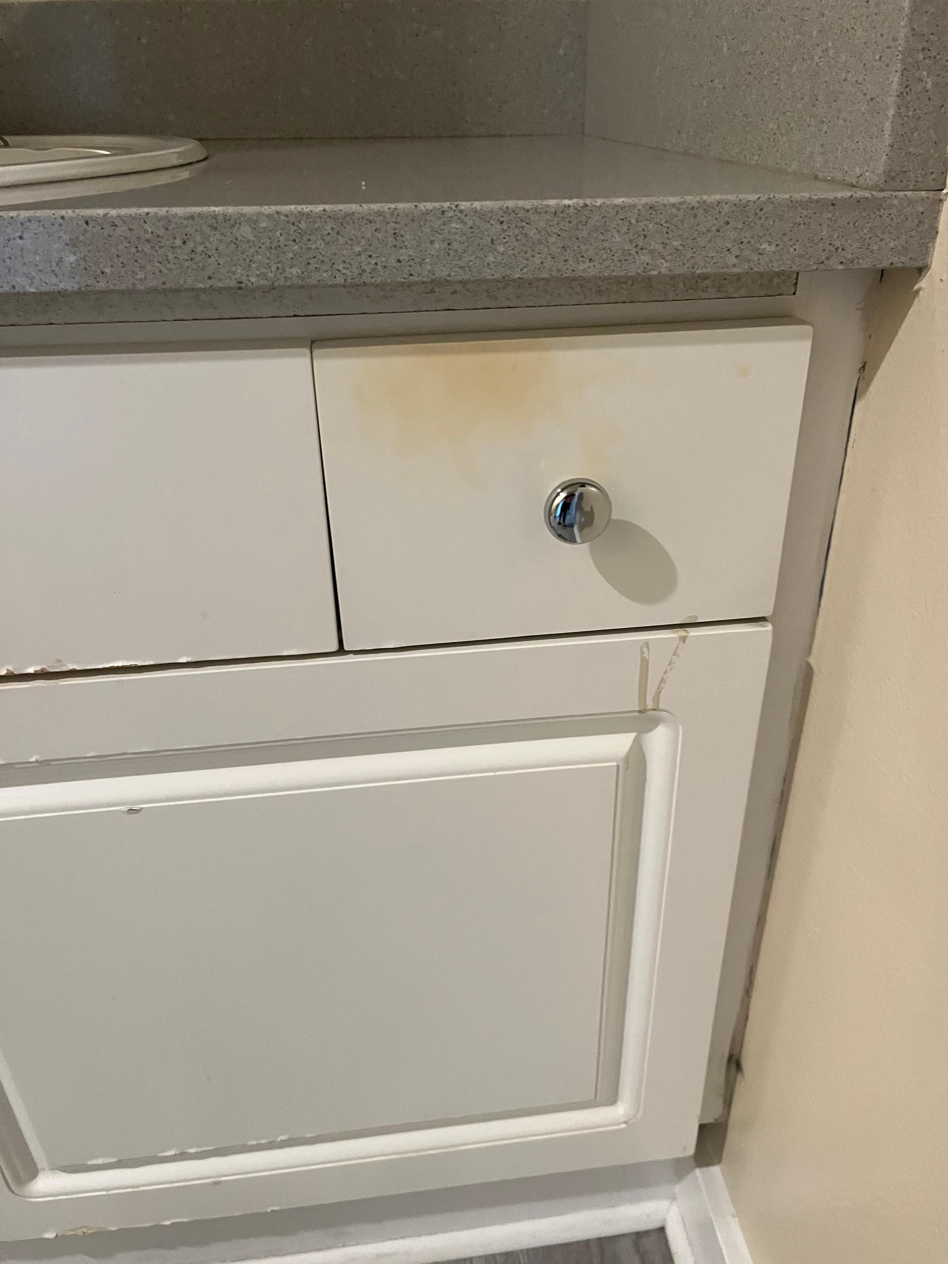 stained cabinets