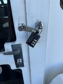 Only lock on the boat is one screw away from falling off