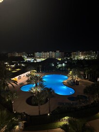 Chill pool in the evening from our balcony