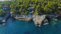 Aerial view of the villa
