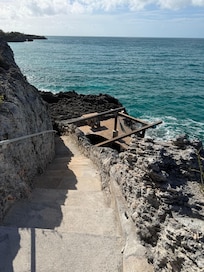 Stairs to go down to water