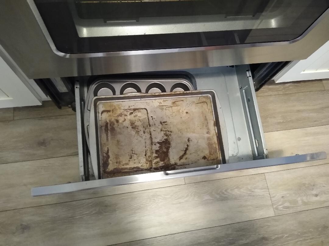 drawer under stove