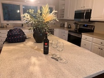 The wine bottle was a nice surprise touch after the drive up through the mountains