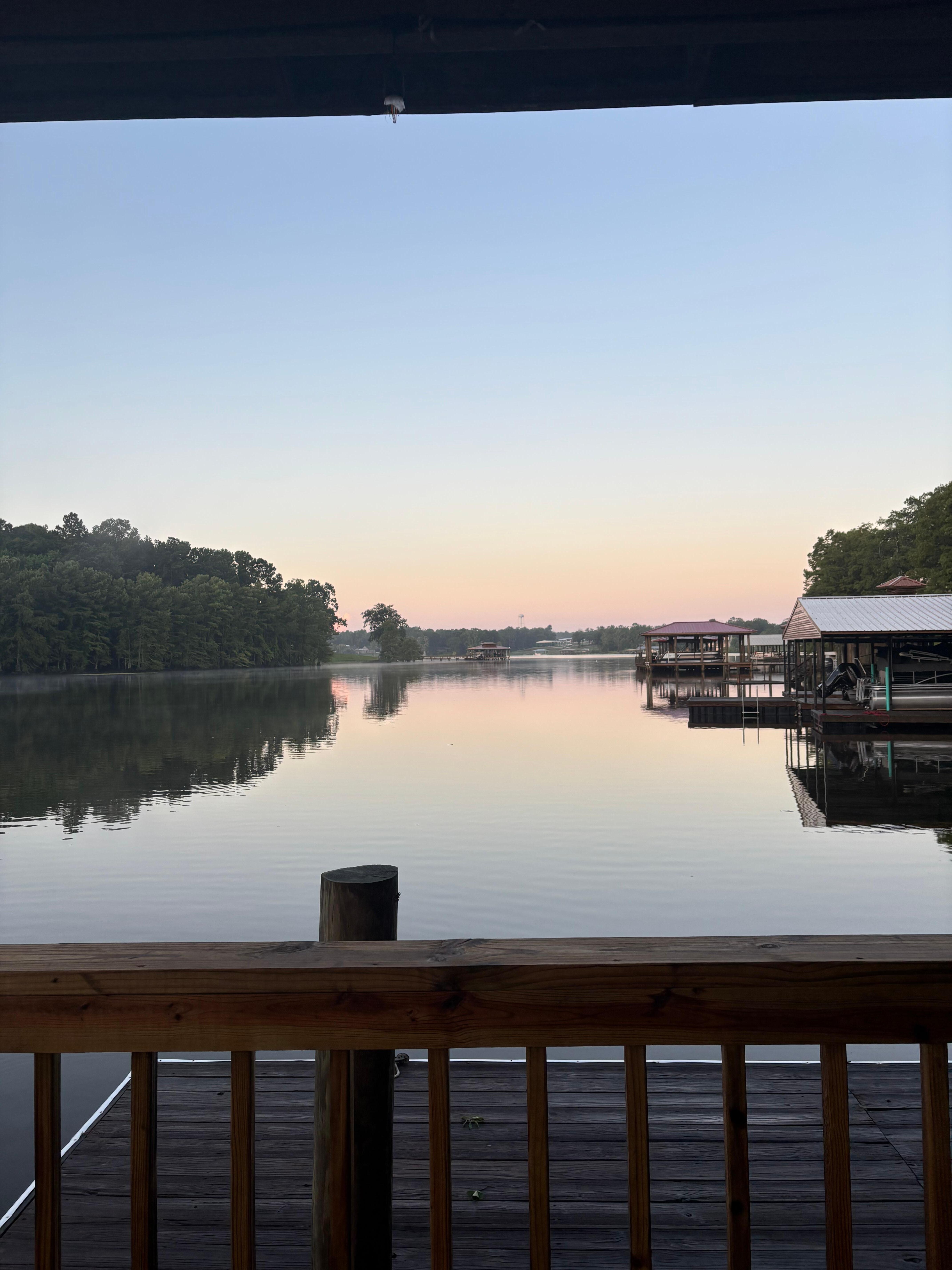 Our favorite spot from the boathouse!