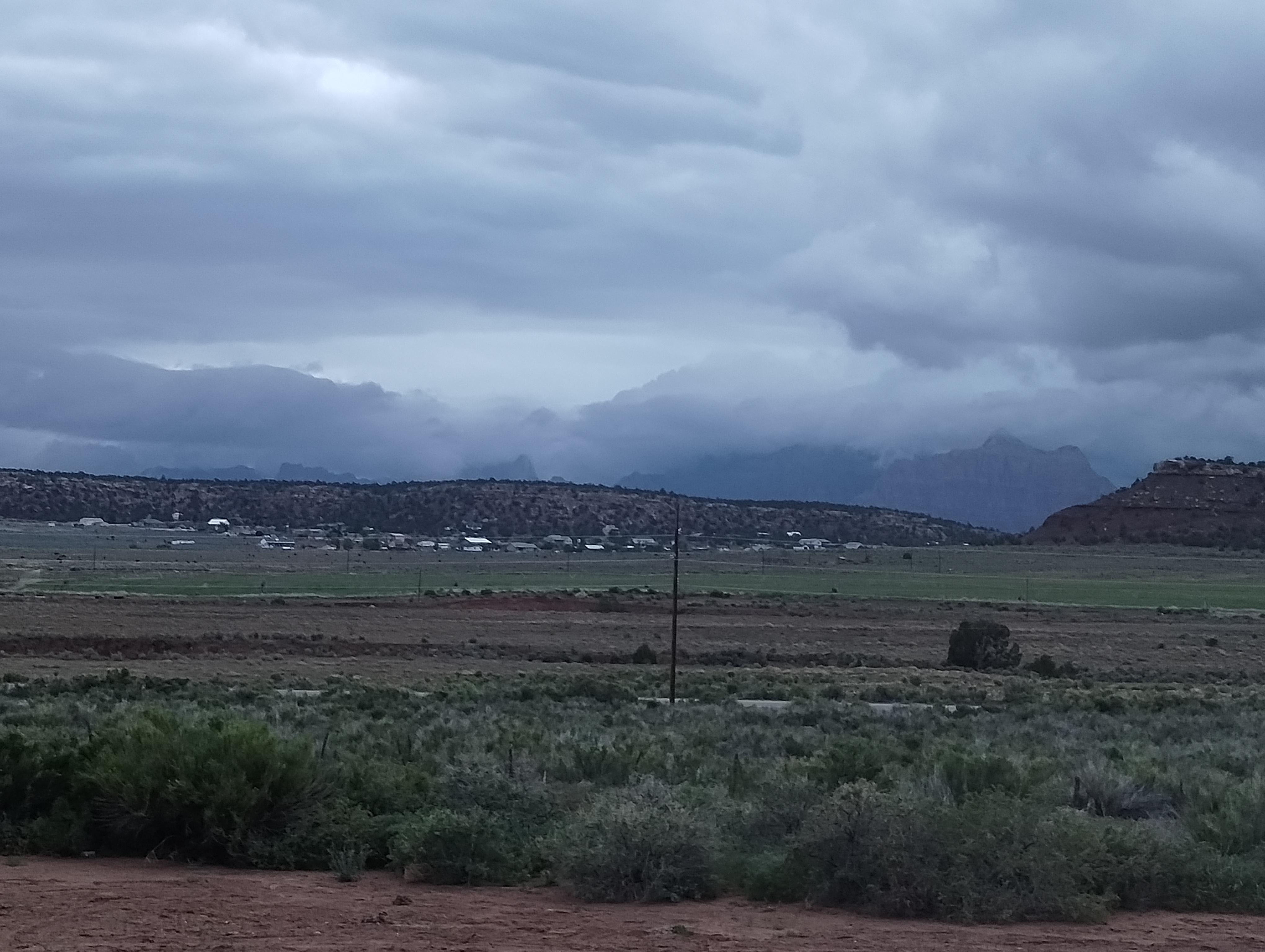Our last morning. Clouds over Zion