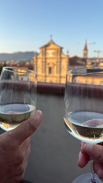 Wine on balcony
