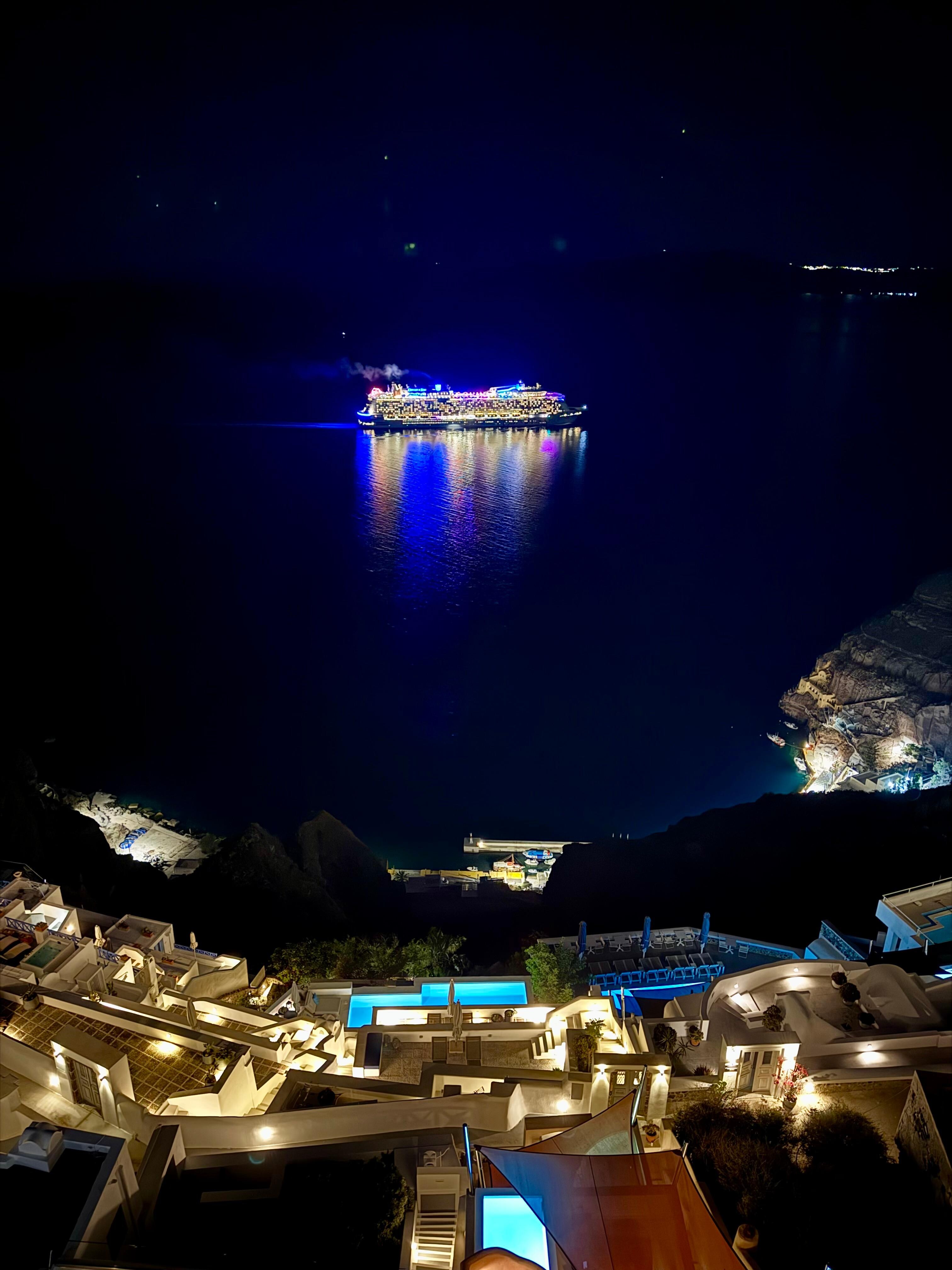 Night view from balcony