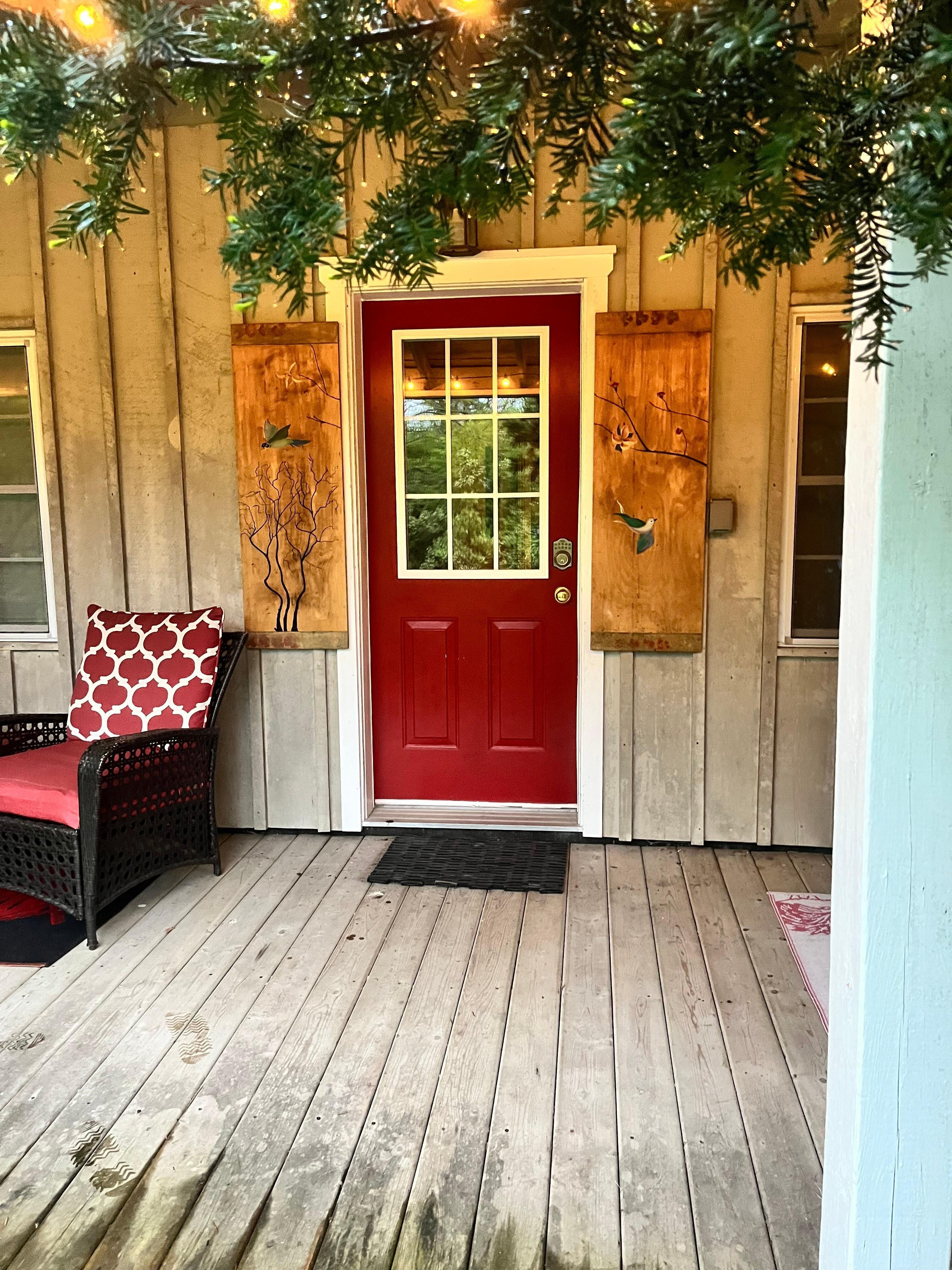 Front door and patio