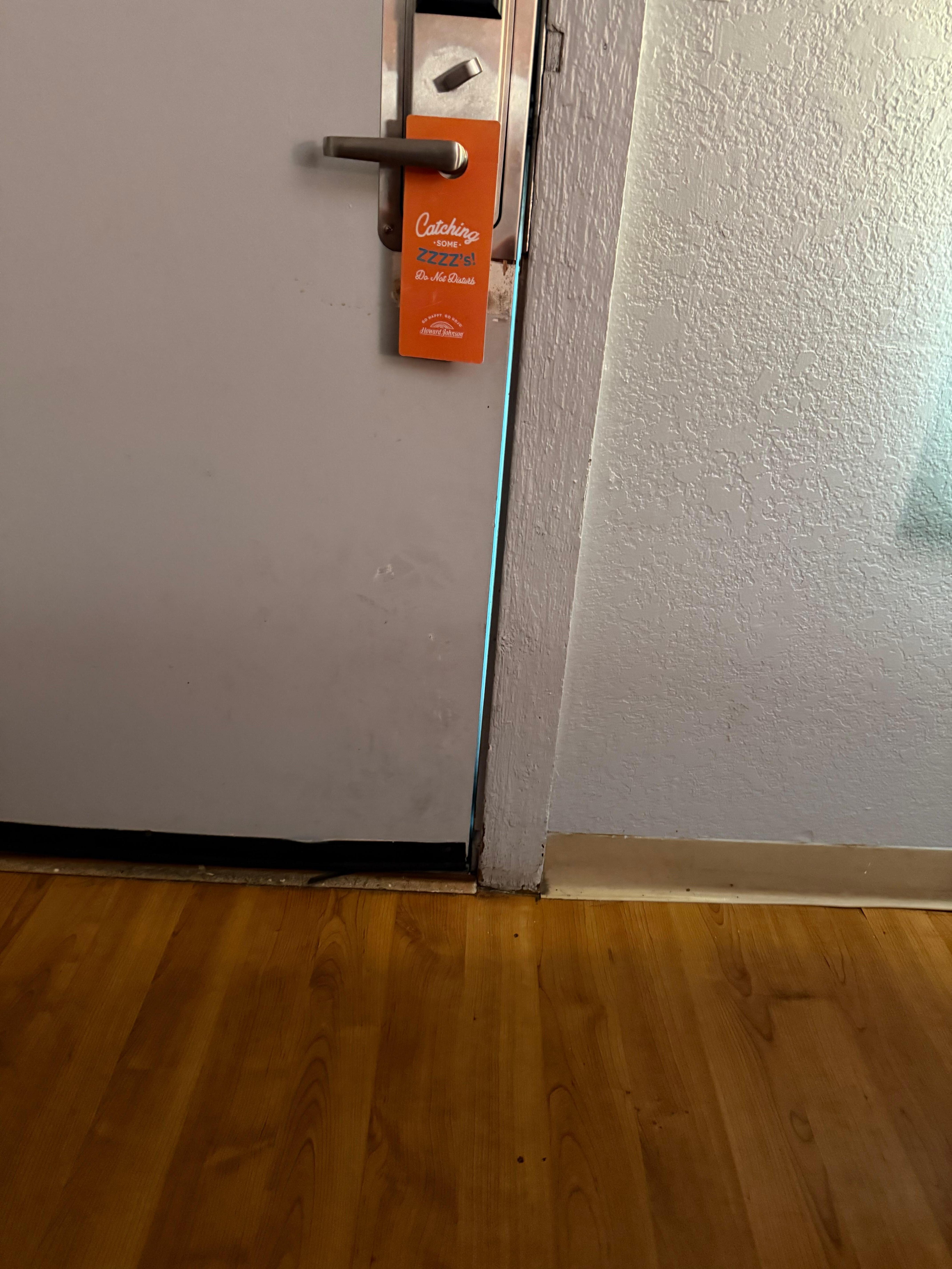 Gap around the door frame