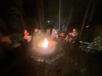 Evening fire with s’mores