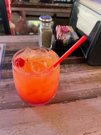 I believe this was called the Lakeside Sunset-Coconut Rum, orange juice and pineapple juice.