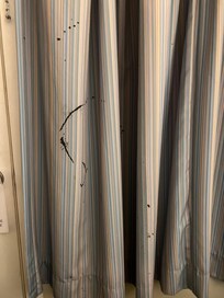 Stains on curtains