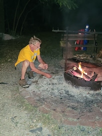 First night campfire
