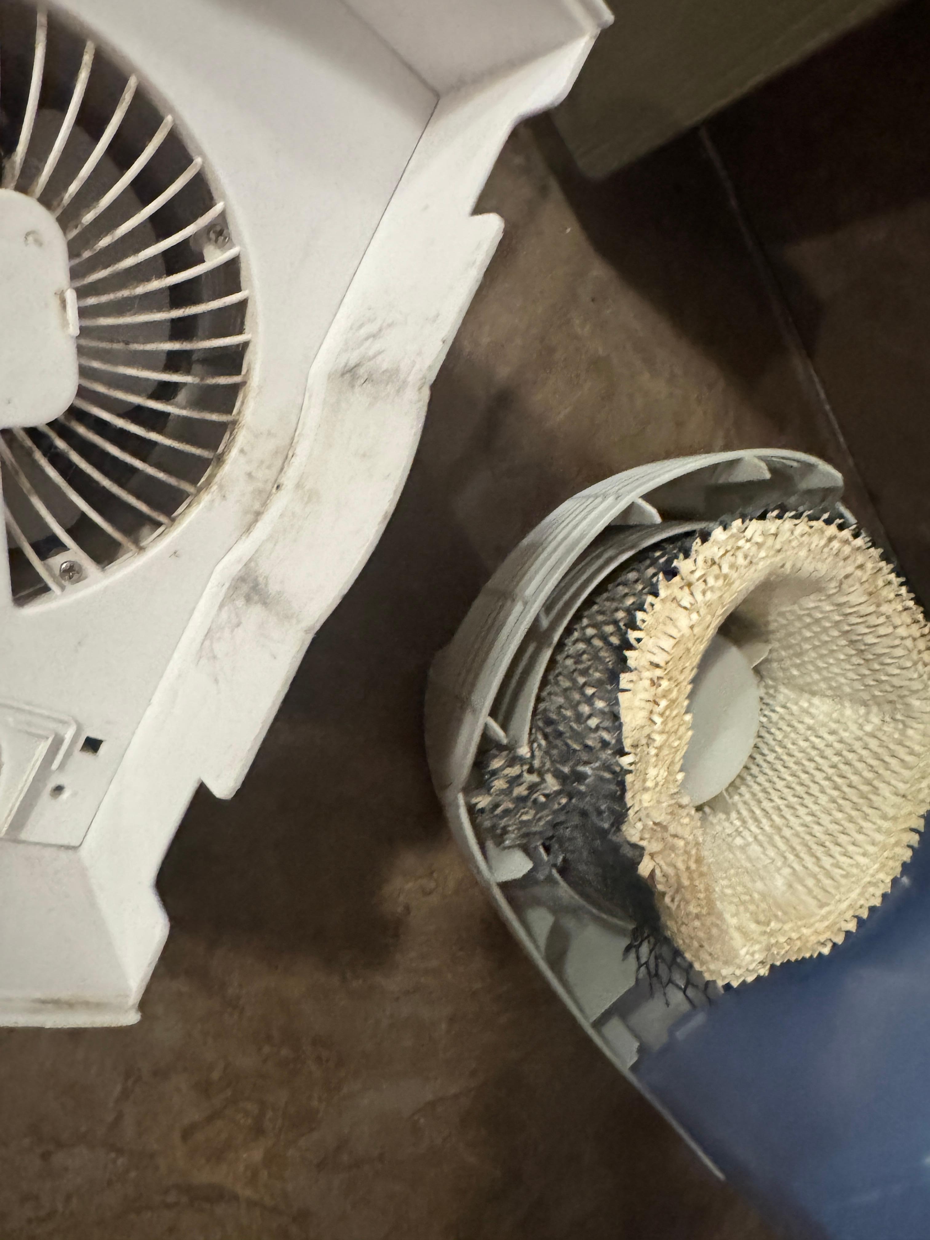 These were the two nasty, broken humidifiers left for us in the room. They did bring another working one after we called them.