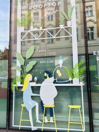 Cool, creative marketing and decor all around this hip hotel.