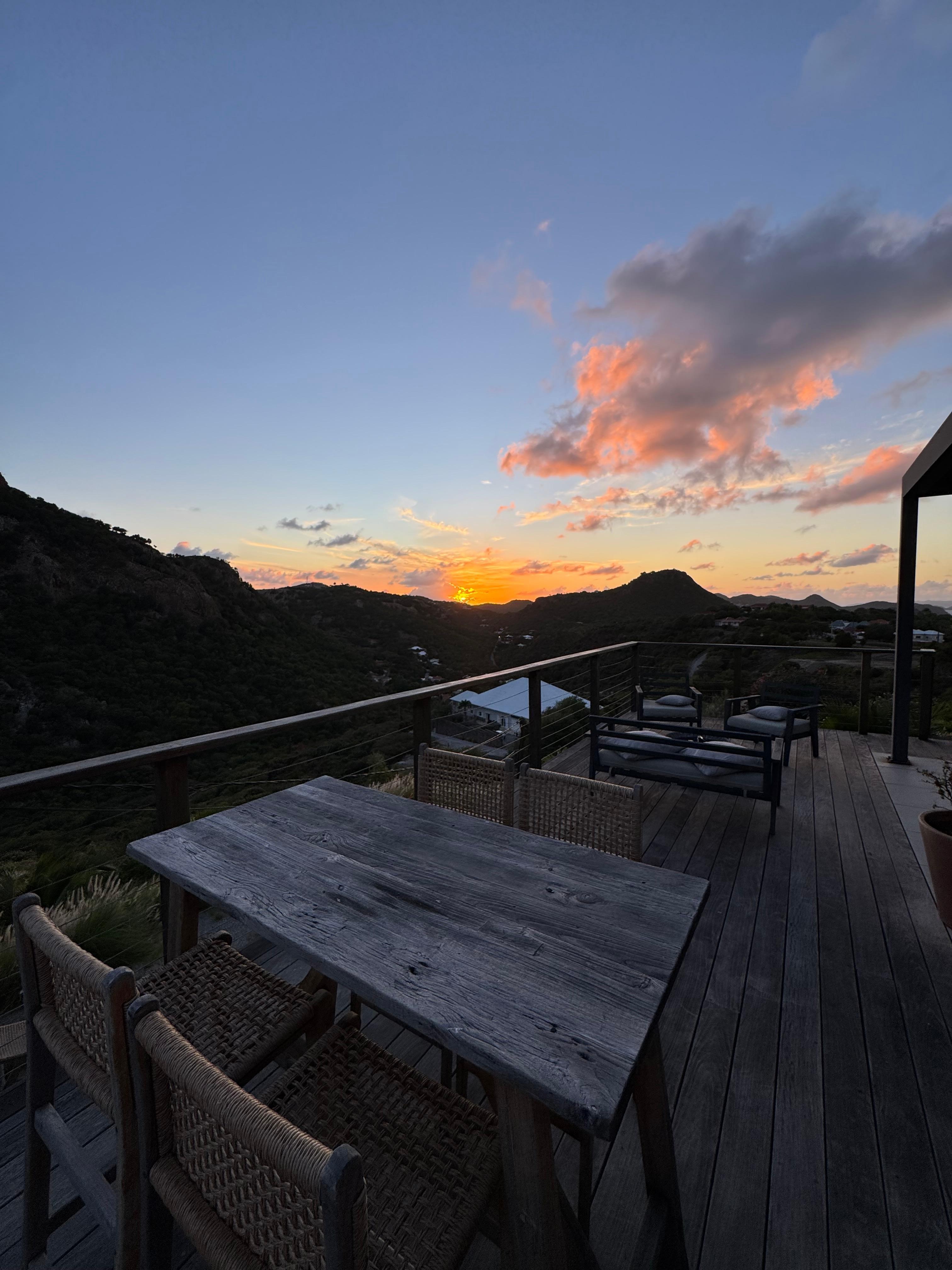 Sunset on the terrace