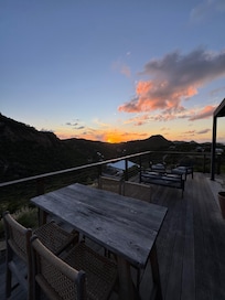 Sunset on the terrace