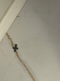 This was on the floor in the bathroom when we arrived
