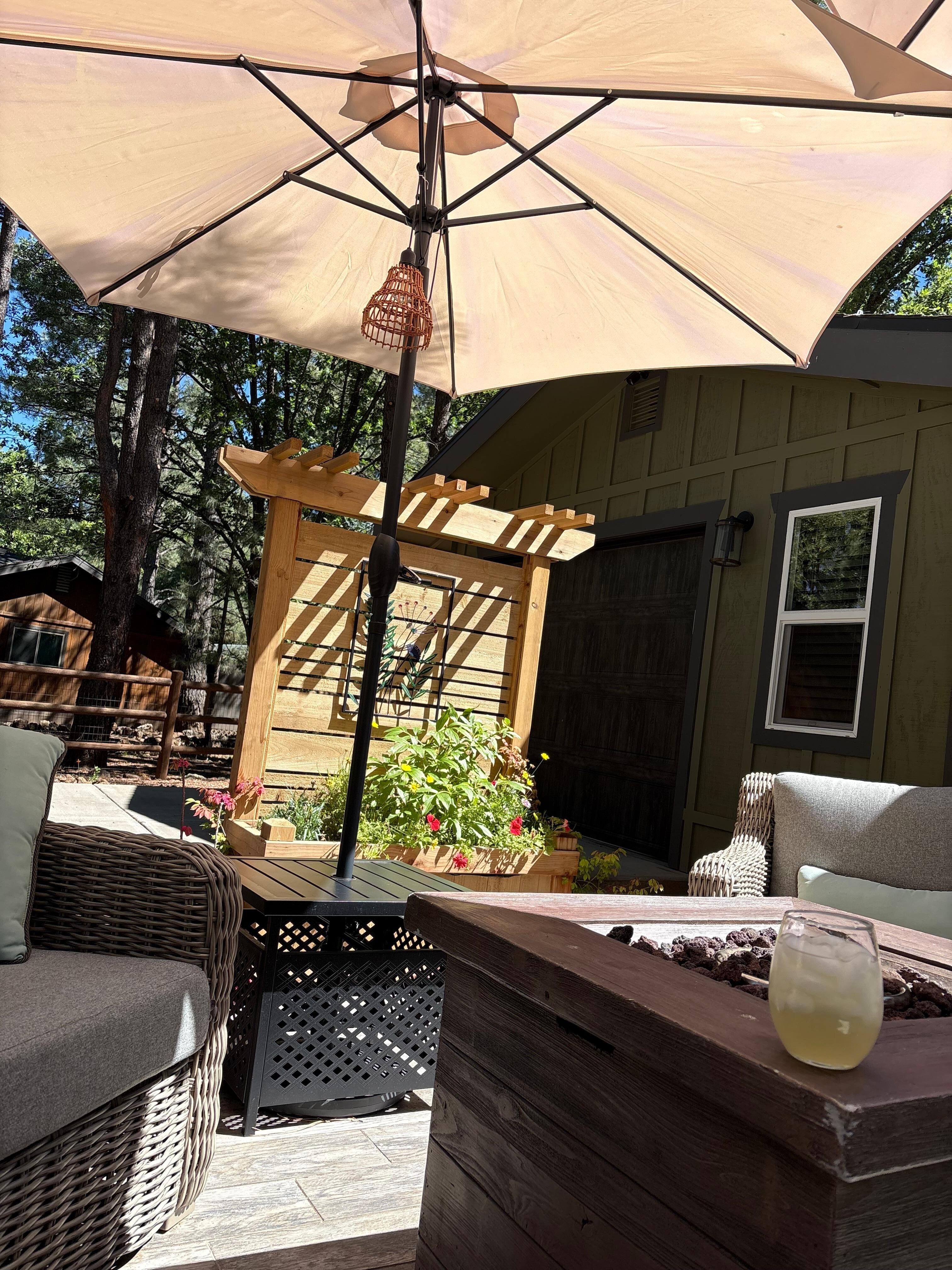 Cozy outdoor seating area