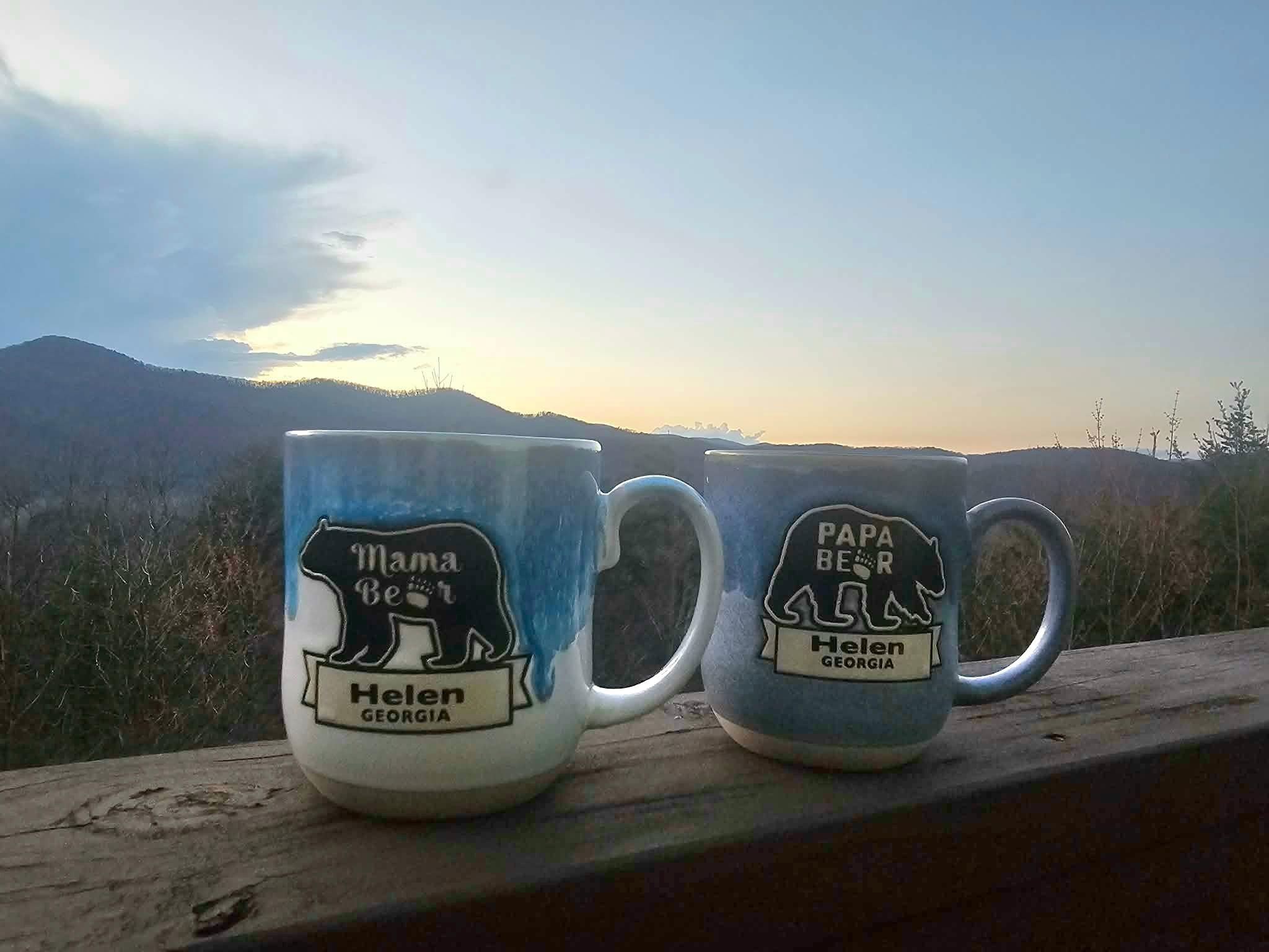 Evening coffee on the porch. 