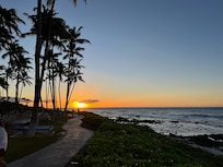 ホテル敷地内からのサンセット