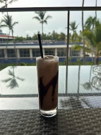Coffee from the coffee/cigar lounge