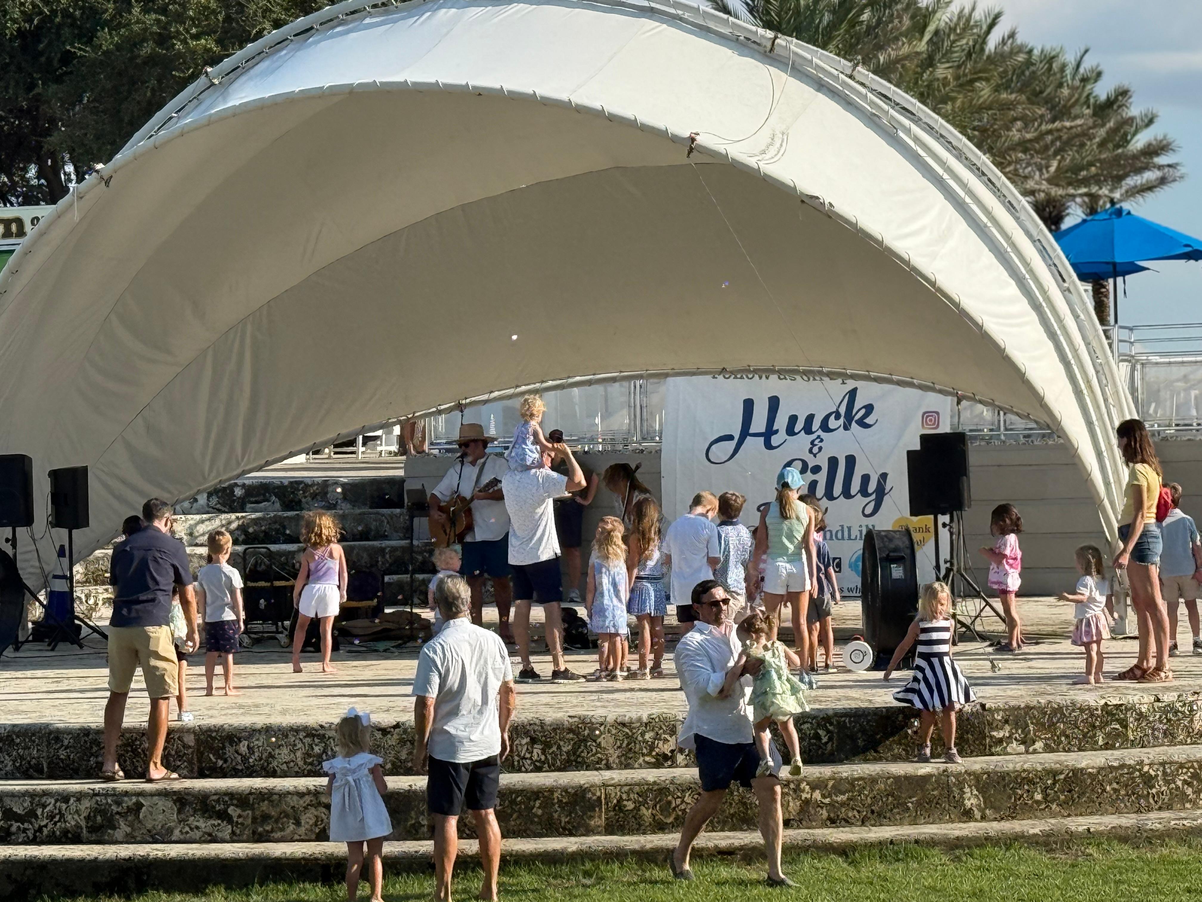Live music in the town square.