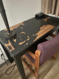 Veneer striped off and the lamp didn’t work