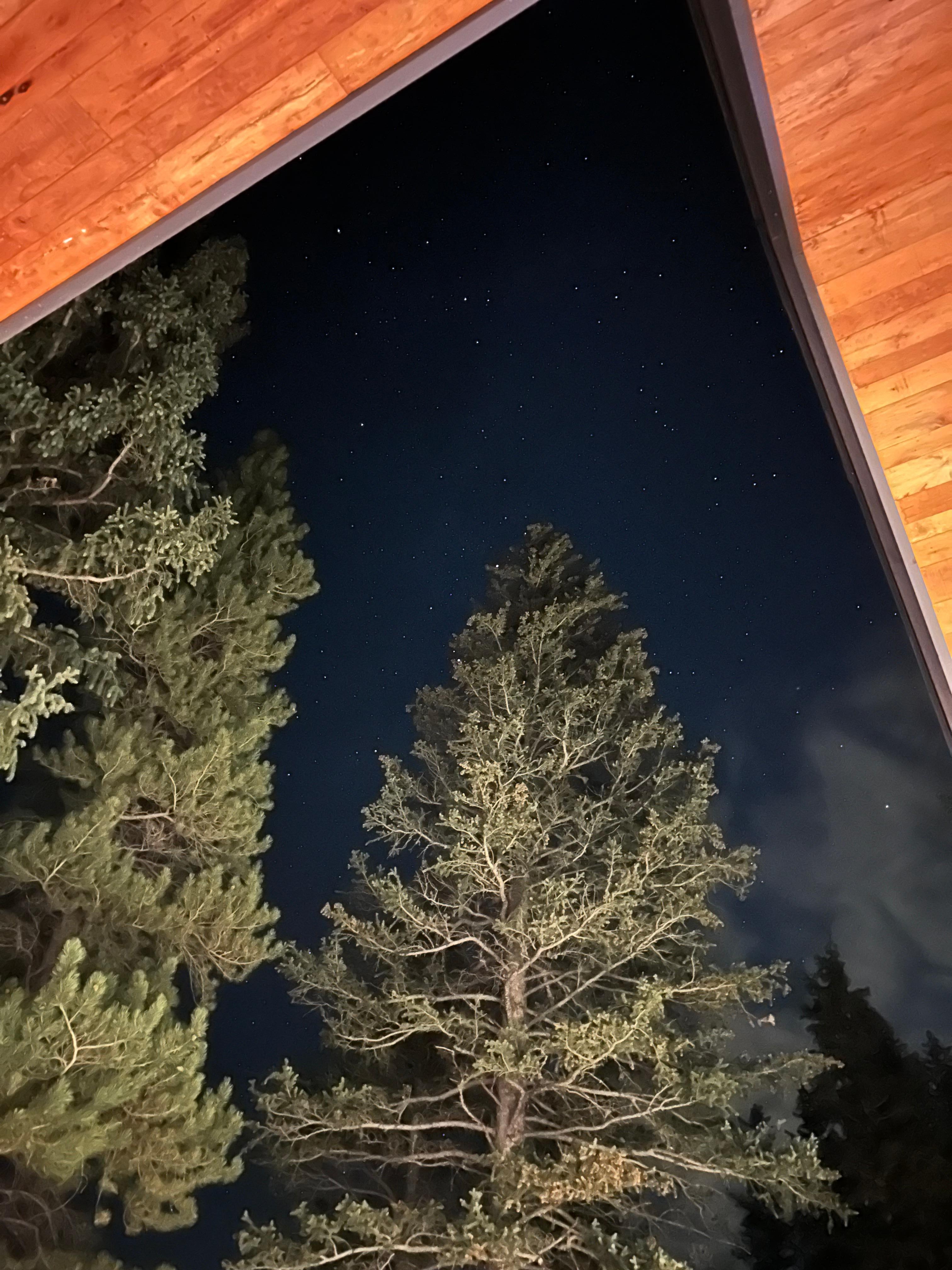 Beautiful clear night out the back patio! 