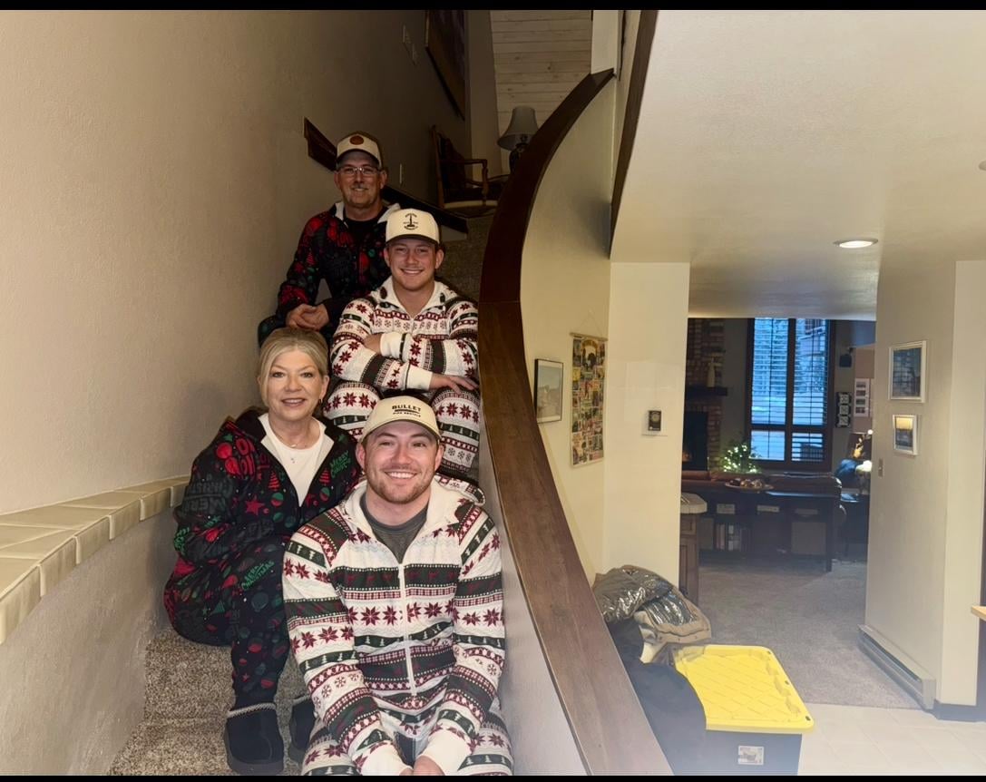 Christmas Eve .  Stairs to upstairs 